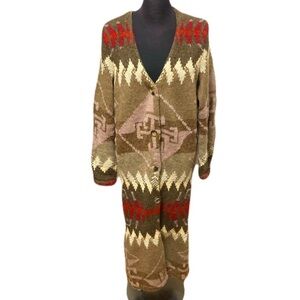 Ralph Lauren Multicolor Geometric Knit Cardigan